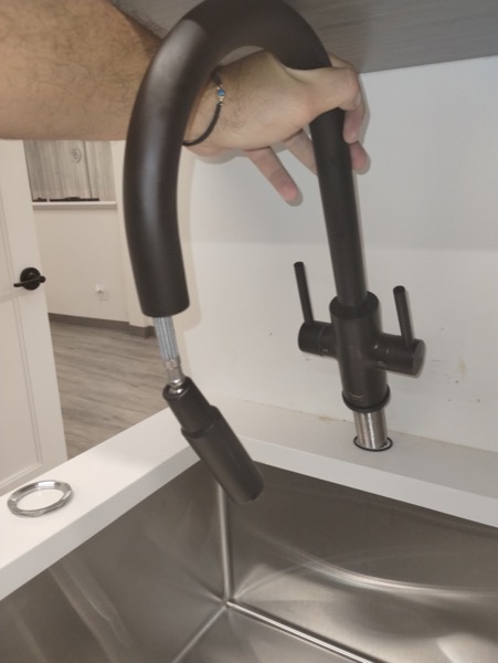 Modern bathroom fixtures installation